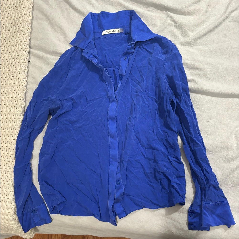 Alice and Olivia Women's Blue Top